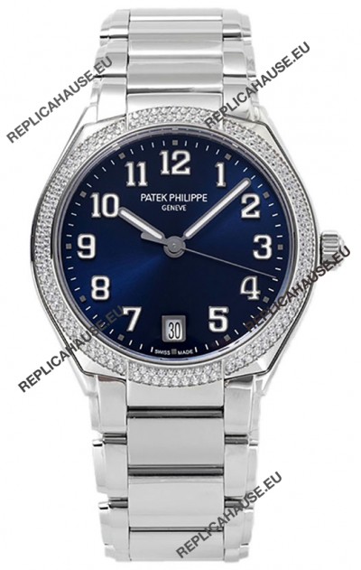 Patek Philippe Twenty-4 Blue Dial 904L Steel Casing 1:1 Mirror Replica Watch 36MM