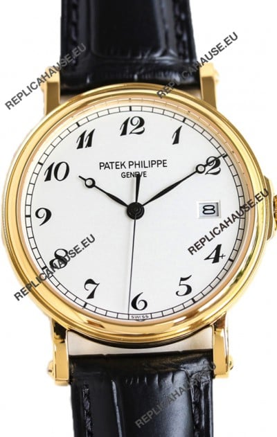 Patek Philippe Calatrava 5153 Yellow Gold 1:1 Mirror Swiss Replica Watch 