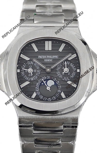 Patek Philippe Nautilus 5740 Perpetual Calendar Stainless Steel Grey Dial Swiss Replica Watch 