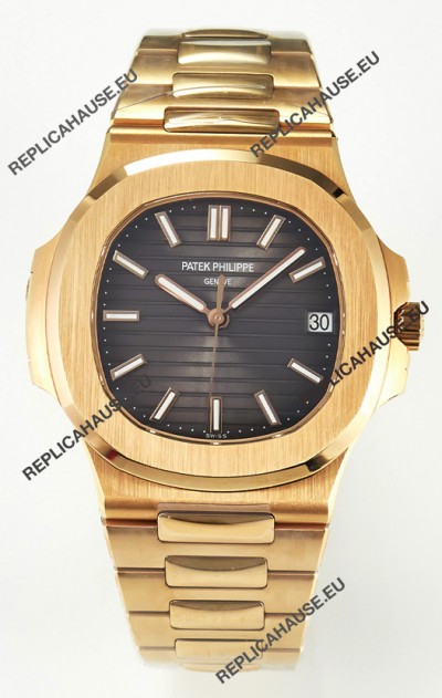 Patek Philippe Super Clone Nautilus 5711/1R-001 in Rose Gold Grey Dial