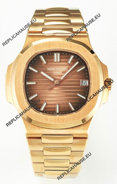Patek Philippe Super Clone Nautilus 5711/1R-001 in Rose Gold Brown Dial