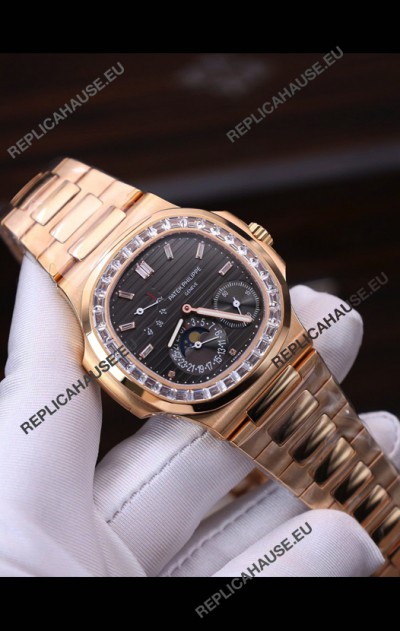 Patek Philippe Nautilus 5712R 1:1 Quality Swiss Replica Watch in Black Dial