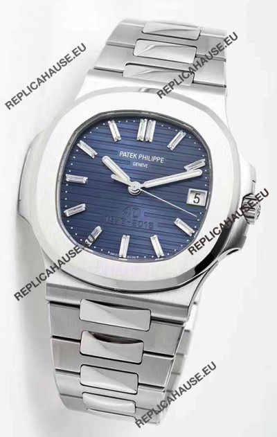 Patek Philippe Nautilus 5711 50th Anniverasy Edition 1:1 Mirror Watch in Blue Dial 904L Steel 