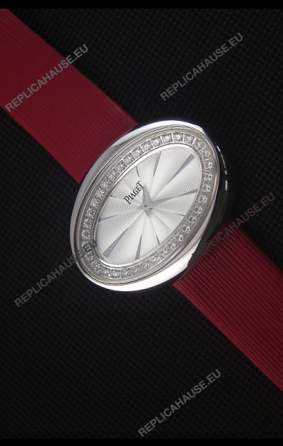 Piaget Limelight Magic Hour Swiss Quartz Steel Case in Red Strap