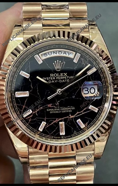 Rolex Day Date Presidential 18K Rose Gold Watch 40MM - Eisenkiesel Dial 1:1 Mirror Quality