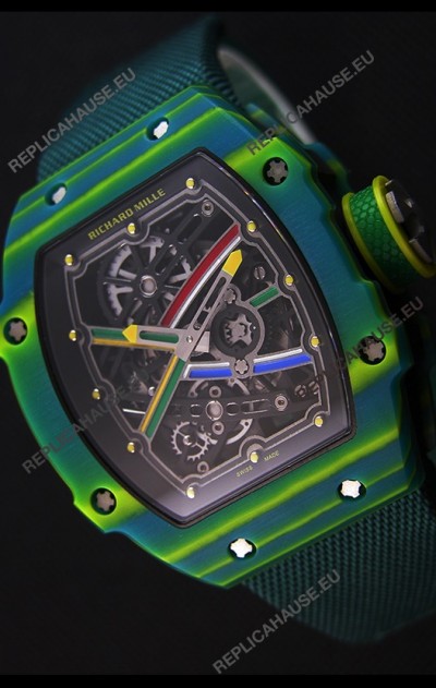 Richard Mille 67-02 Wayde Van Niekerk Forged Carbon Swiss Replica Watch 
