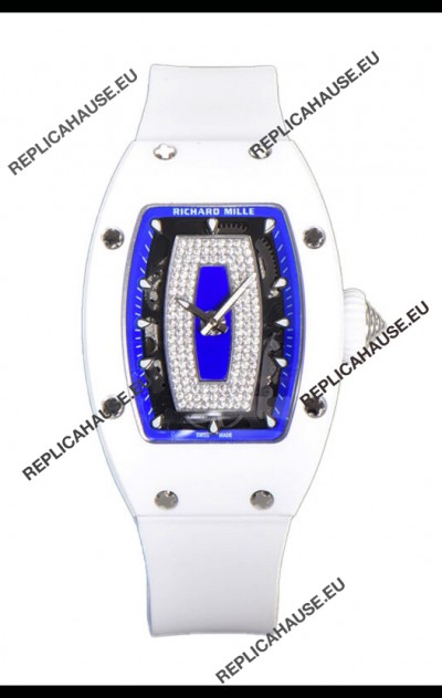 Richard Mille RM007 White Ceramic Blue Dial Automatic Superclone Swiss Replica Watch