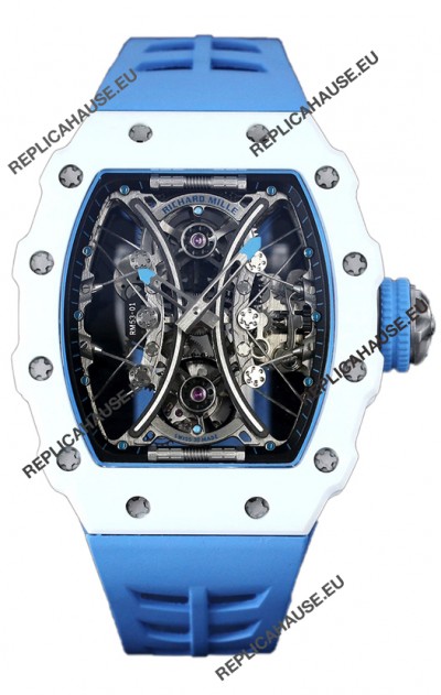 Richard Mille RM53-01 Pablo Mac Donough White TPT Case Swiss Replica Watch