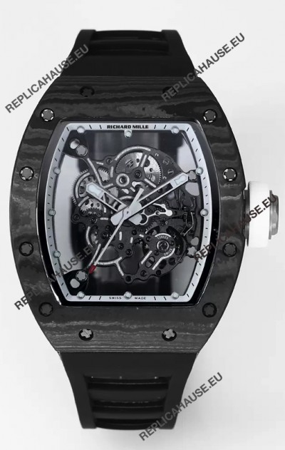 Richard Mille RM055 Black Carbon Casing 1:1 Superclone Genuine Tourbillon Watch 