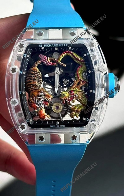 Richard Mille RM51-01 Sapphires Crouching Tiger Hidden Dragon Tourbillon Movement 1:1 Mirror Replica