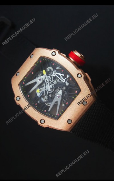 Richard Mille RM027 Tourbillon Rafael Nadal Edition Swiss Watch in Rose Gold Case