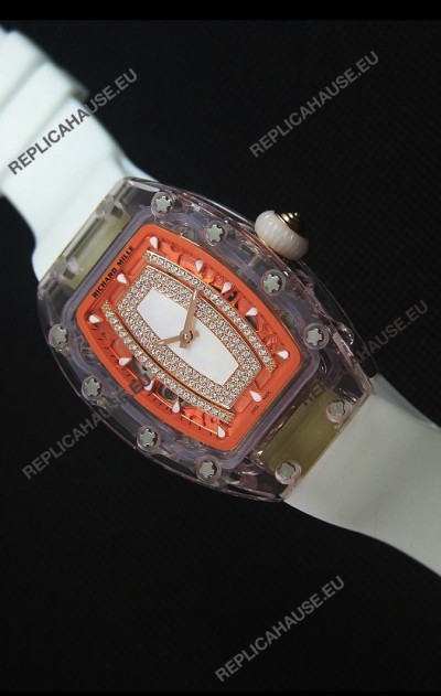 Richard Mille RM07-02 Sapphir Ladies Swiss Replica Watch in White Pearl Dial 
