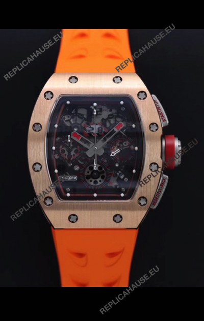 Richard Mille RM011-FM Felipe Massa Rose Gold Casing Swiss Replica Watch