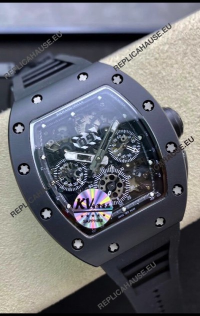 Richard Mille RM011 Felipe Massa 1:1 Mirror Black Ceramic Case Watch 
