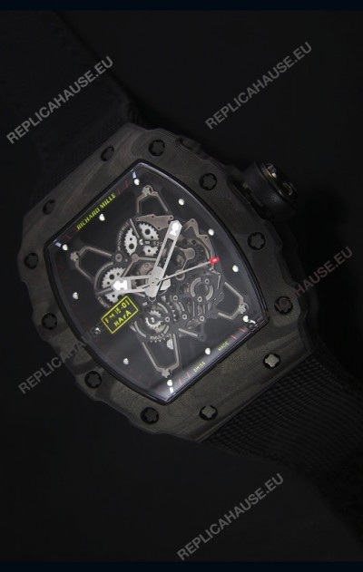 Richard Mille RM35-01 Rafael Nadal Edition Swiss Replica Watch Black Nylon Strap