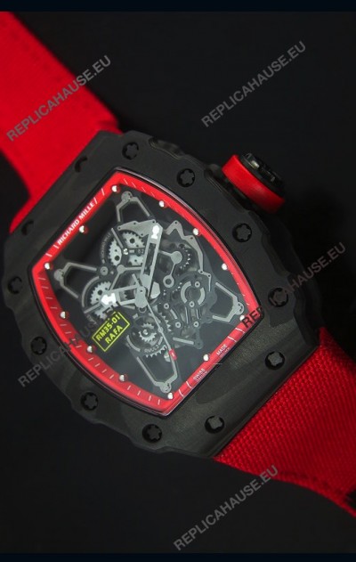 Richard Mille RM35-01 Rafael Nadal Edition Swiss Replica Watch Red Nylon Strap