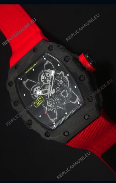 Richard Mille RM35-01 Rafael Nadal Edition Swiss Replica Watch Red Nylon Strap