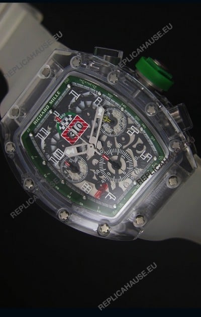Richard Mille RM056-1 Tourbillon Felipe Massa Chronograh Green Bezel Watch