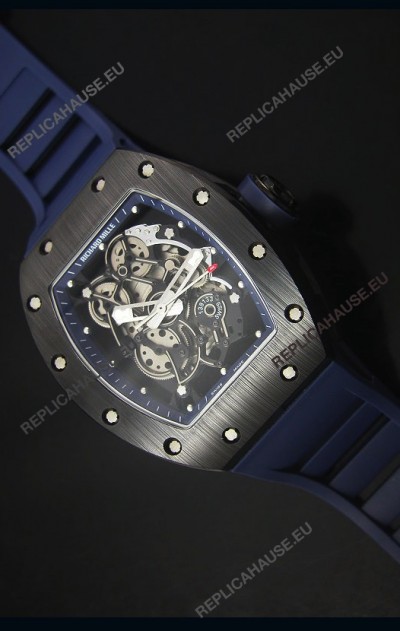Richard Mille RM055 Ceramic Case Watch in Blue Inner Bezel