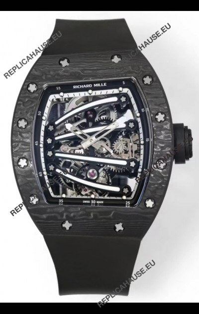 Richard Mille Super Clone RM59-01 Carbon NTPT Case Black Dial Swiss Replica Watch