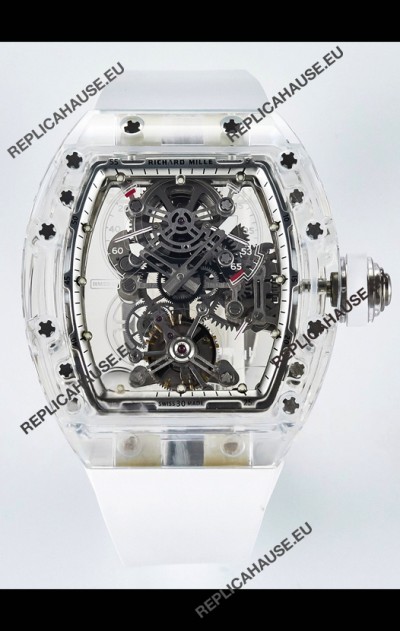 Richard Mille Super Clone 56-01 Transparent Sapphires Casing with Genuine Tourbillon Watch