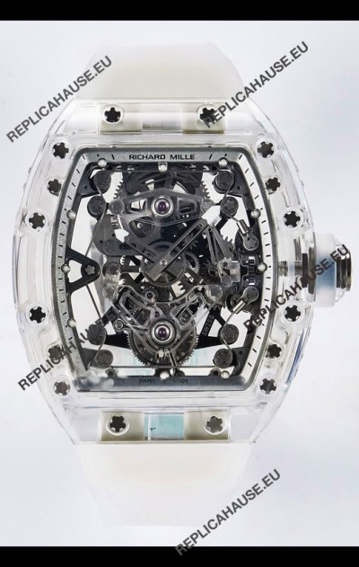 Richard Mille Super Clone 56-01 Transparent Sapphires Casing with Genuine Tourbillon Watch