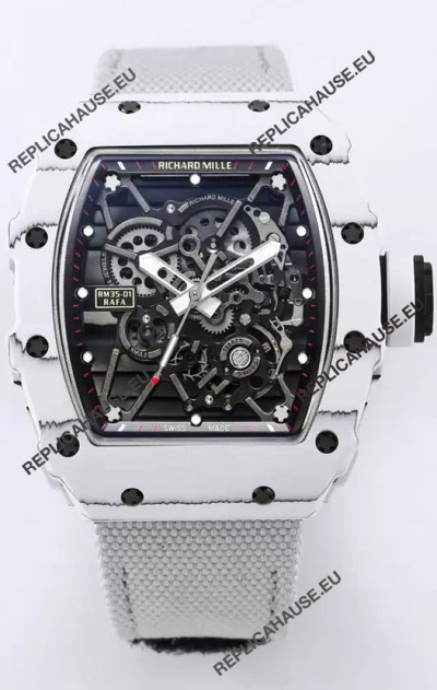 Richard Mille RM35-01 Rafael Nadal Carbon Fiber Casing with Genuine Tourbillon Super Clone Watch