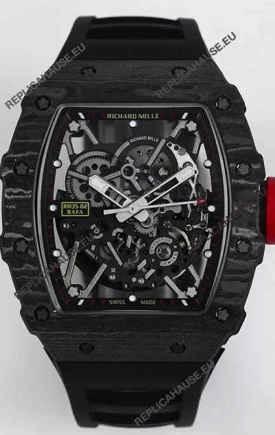 Richard Mille RM35-02 Rafael Nadal Carbon Fiber Casing with Genuine Tourbillon Super Clone Watch
