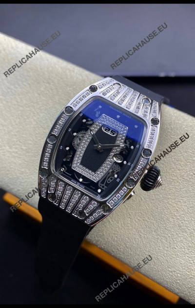 Richard Mille RM-07-01 Stainless Steel Diamonds Ladies 1:1 Mirror Replica Watch 