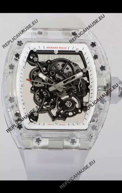 Richard Mille RM055 Transparent Sapphires Casing with Genuine Tourbillon Super Clone Watch