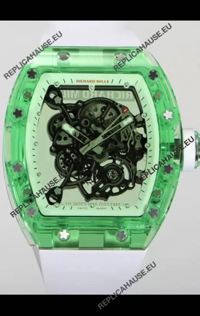 Richard Mille RM055 Transparent Sapphires Casing with Genuine Tourbillon Super Clone Watch