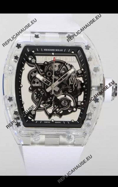 Richard Mille RM055 Transparent Sapphires Casing with Genuine Tourbillon Super Clone Watch