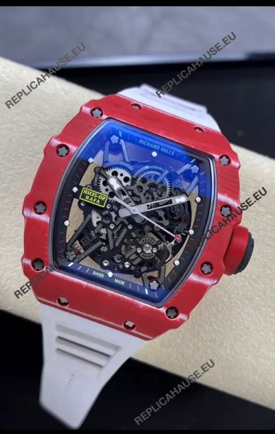 Richard Mille RM35-02 Rafael Nadal Red Carbon Fiber Casing with Genuine Tourbillon Super Clone Watch