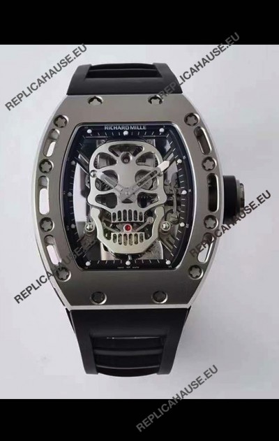 Richard Mille RM052 Skull Genuine Tourbillon Edition Watch in Titanium Casing 