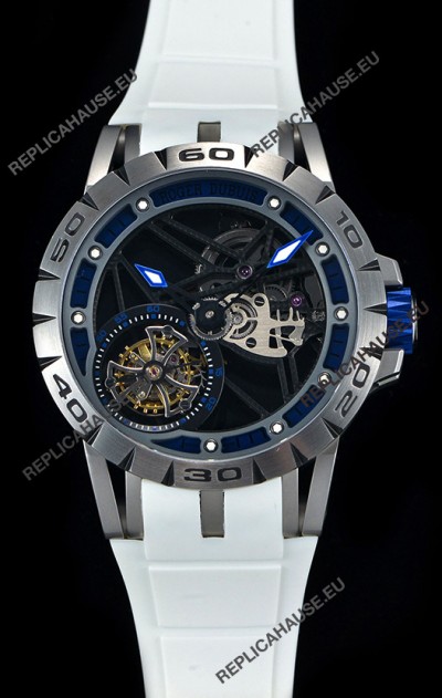 Roger Dubuis Excalibur Spider Flying Tourbillon Skeleton Titanium Casing 1:1 Mirror Swiss Watch