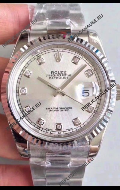 Rolex Datejust 41MM Cal.3135 Movement Swiss Replica Watch in 904L Steel / Steel Dial