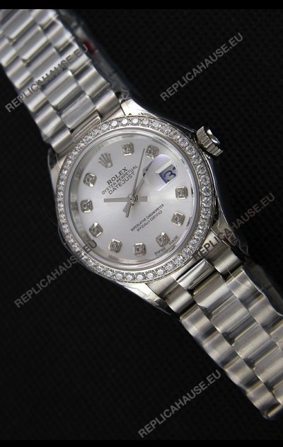 Rolex Datejust Ladies Diamonds Markers Swiss Watch CAL.2236 Movement 1:1 Mirror Replica