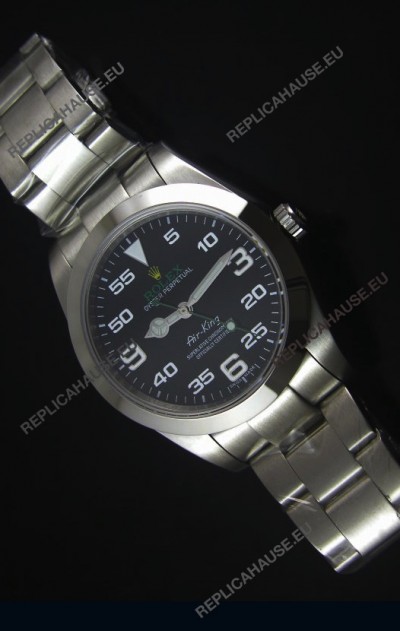 Rolex Oyster Perpetual 116900 AIR KING Swss Replica Watch in Black Dial 