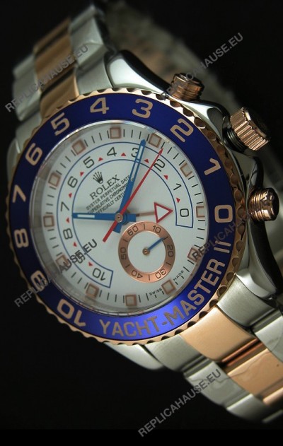 Rolex Yachtmaster II Two Tone Pink Gold - 1:1 Replica (Working Stopwatch)