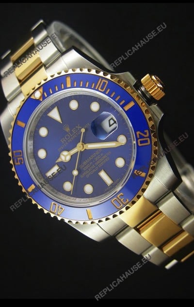 Rolex Submariner 16613 Two Tone Ceramic Bezel Swiss Replica 1:1 Watch with Swiss 3135 Movement 