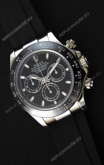 Rolex Cosmograph Daytona Black Dial Original Cal.4130 Movement - Ultimate 904L Steel Watch