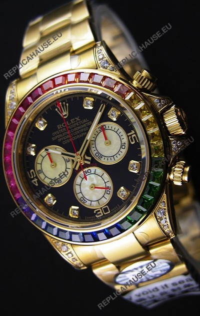 Rolex Cosmograph Daytona 116598 Yellow Gold 1:1 Mirror Cal.4130 Movement - Ultimate 904L Steel Watch