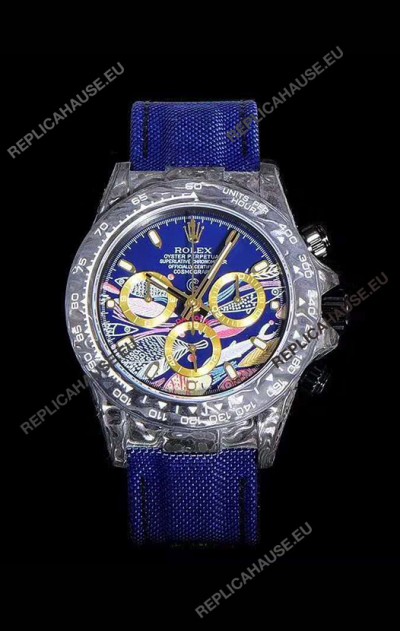 Rolex Daytona CHRONUSART Forged Cabon Casing 1:1 Mirror Replica Multicolored Dial