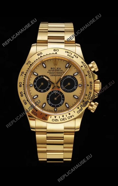 Rolex Daytona 116508 Yellow Gold Original Cal.4130 Movement - 1:1 Mirror 904L Steel Watch