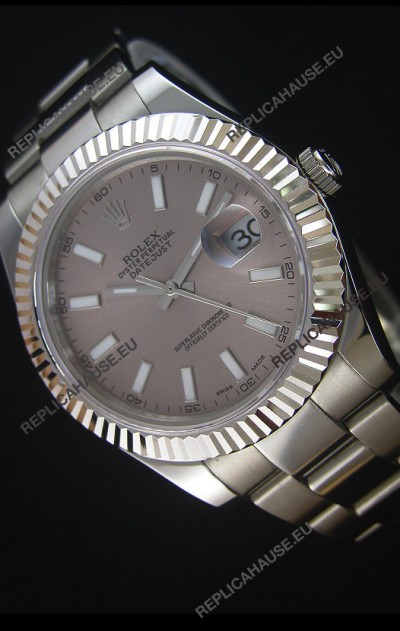 Rolex Datejust Japanese Replica Watch - Grey Dial in 41MM with Oyster Strap