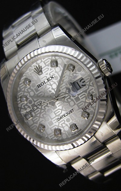 Rolex Datejust Japanese Replica Watch - Silver Dial in 36MM with Oyster Strap