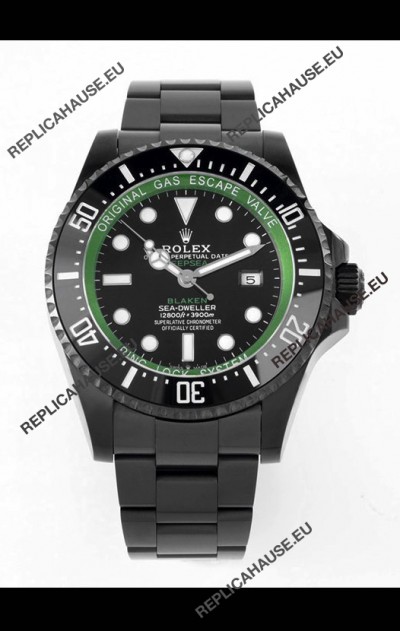 Rolex SeaDweller Deepsea BLAKEN Black Dial in 1:1 Mirror Quality - PVD Casing