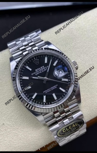 Rolex Datejust Cal.3235 Movement 1:1 Mirror Replica 904L Steel 36MM - Black Dial