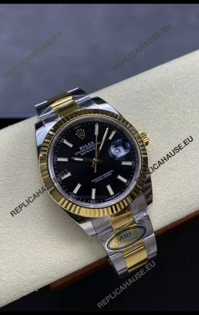 Rolex Datejust M126333 41MM ETA3235 72 Hours Power Black Dial Oyster 1:1 Mirror Replica Yellow Gold 904L Steel