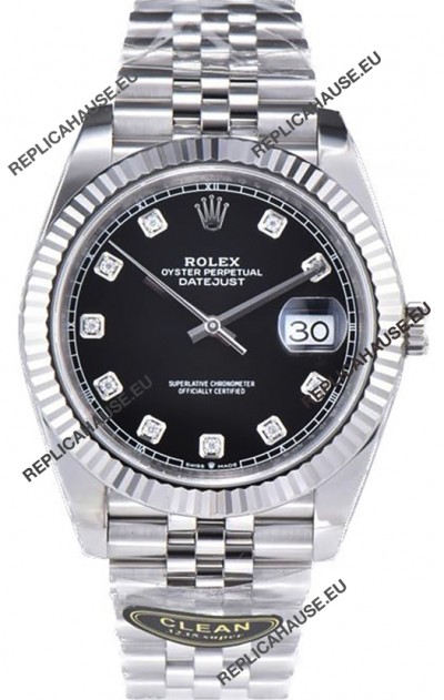 Rolex Datejust 126334 41MM ETA3235 72 Hours Power Black Dial Jubilee 1:1 Mirror Replica